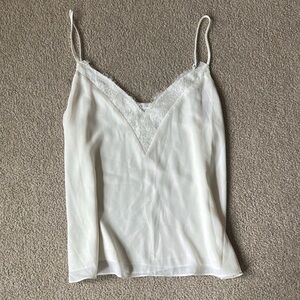 White Lace Trim Camisole
